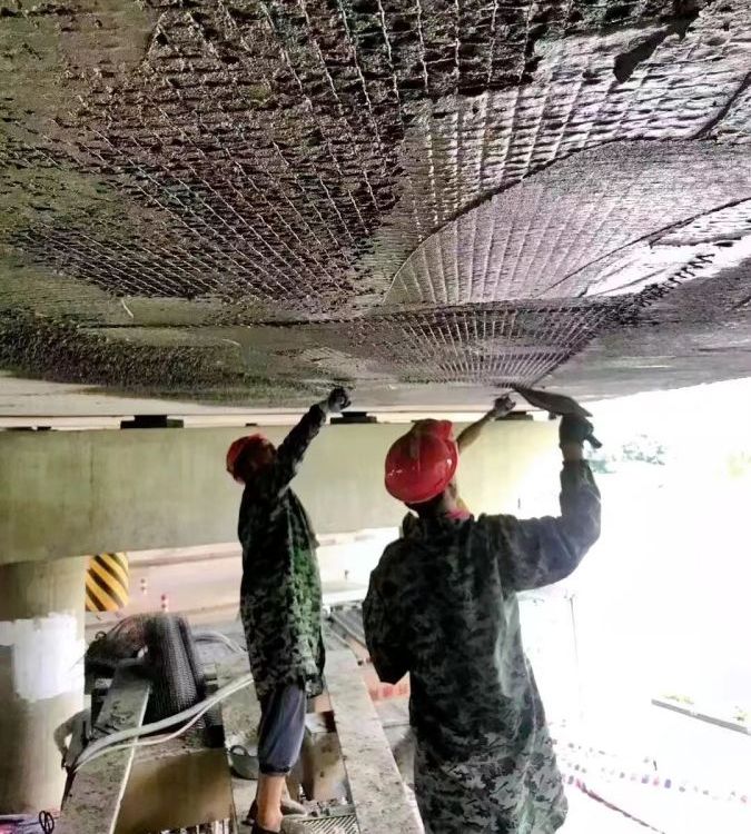 √鋼絲繩網片加固工藝配套專用砂漿